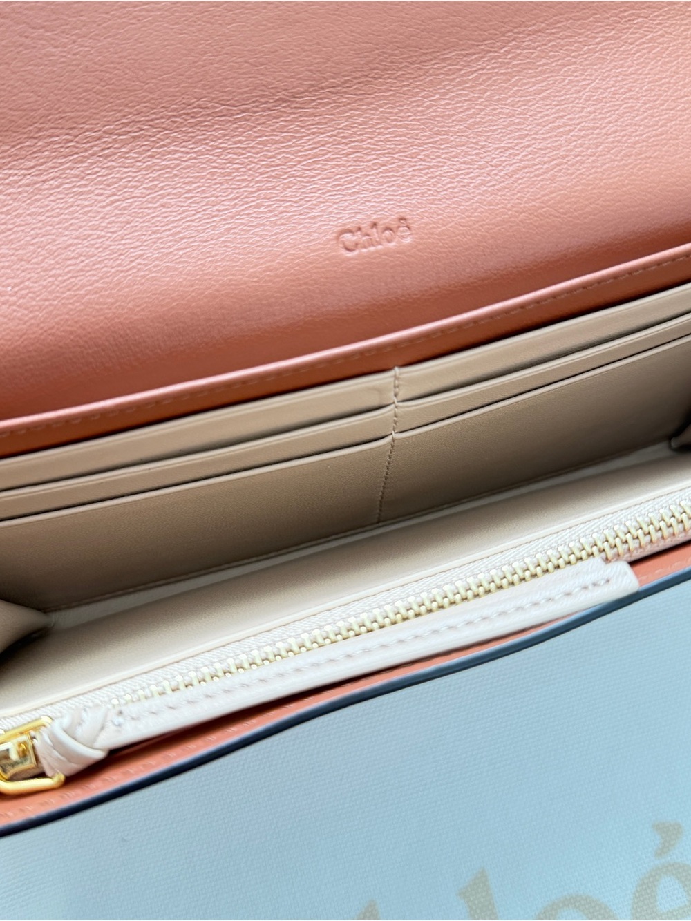 Chloé Cognac Leather Wallet with Signature Gold Ring - Picture 5 of 16